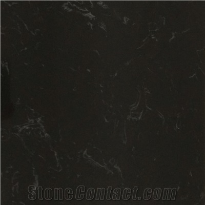 China Artificial Marble Peirce Black Polished Slab