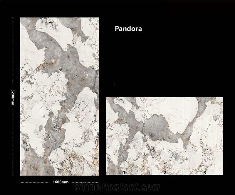 Excellent Quality Pandora Polished Sintered Stone Slab