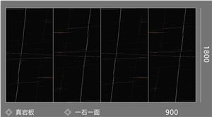 Good Price Nero Porto Sintered Stone Polished Slab