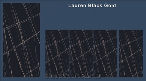Good Quality Lauren Black Gold Sintered Stone Slab