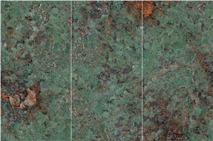Highly Polished Emerald Green Sintered Stone Slab