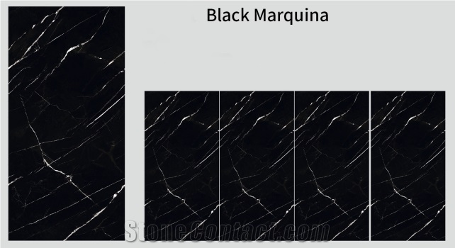Sintered Stone Black Marquina Slab With Cheap Price