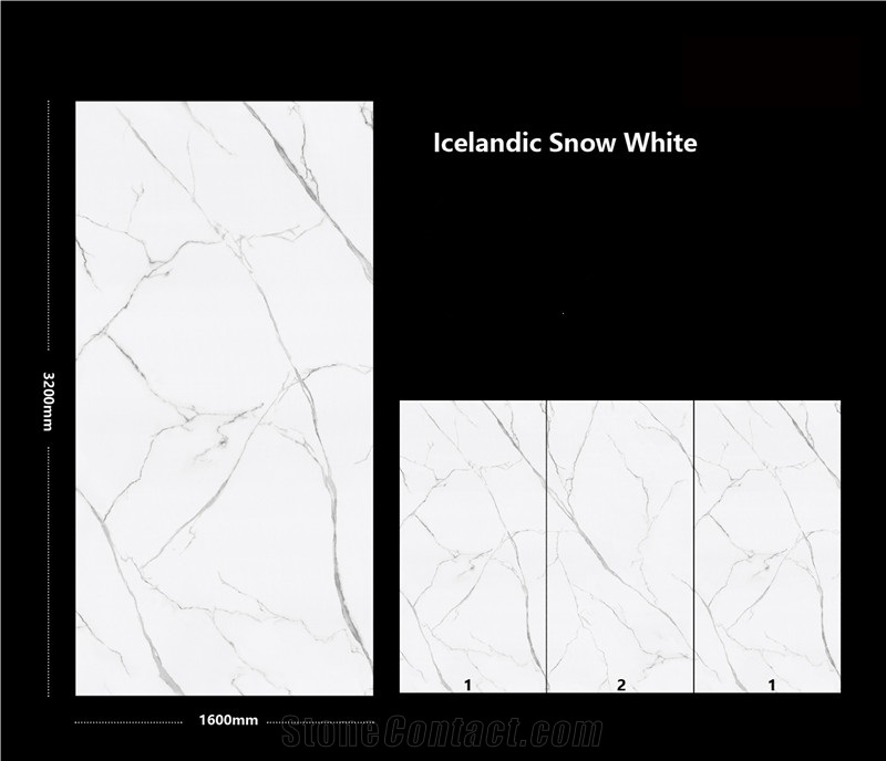 Sintered Stone Icelandic Snow White Honed Stone
