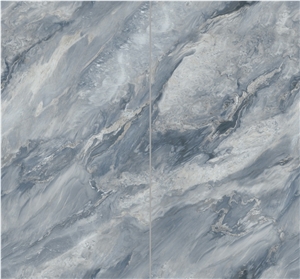 Sintered Stone Sapphire Blue Grey Polished Slab