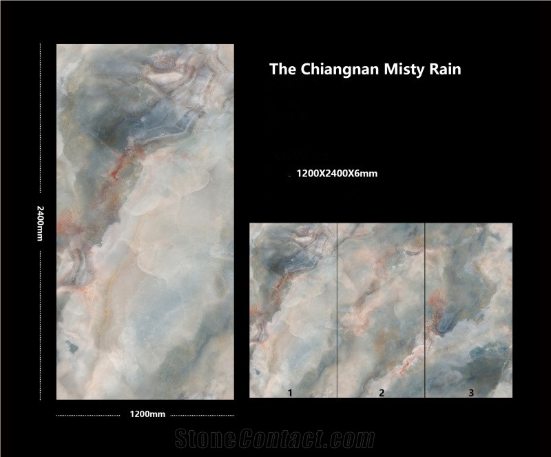 The Chiangnan Misty Rain Sintered Stone Polished Slab