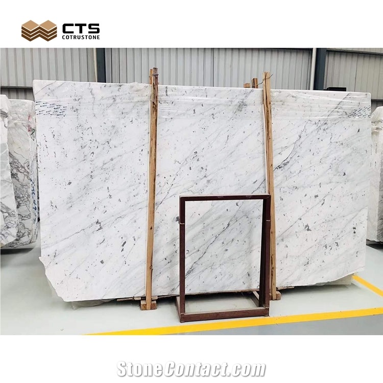 Bianco Statuario Marble High Level Customized Polish Slab