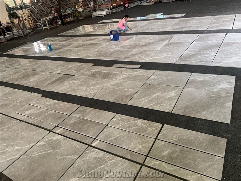 Dora Cloud Grey Marble Polished Slabs Floor Wall Tiles