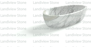 Calacatta Solid Marble Bathtub Freestanding Bathtub