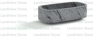 Grey Lilac Solid Marble Bathtub Freestanding Bathtub