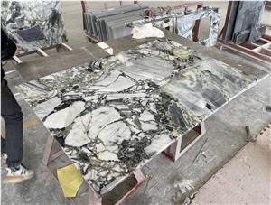 Ice Green Marble Kitchen Worktop Island