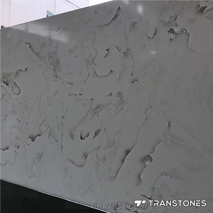 Translucent White Alabaster Decorative Artificial Stone