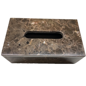 Dark Emperador Marble Tissue Box Cover