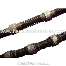 China 11.5Mm Rubberized Diamond Wire Saw For Granite Quarry