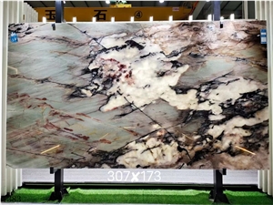 Botanic Wave Quartzite Verde Green Slab In China Market