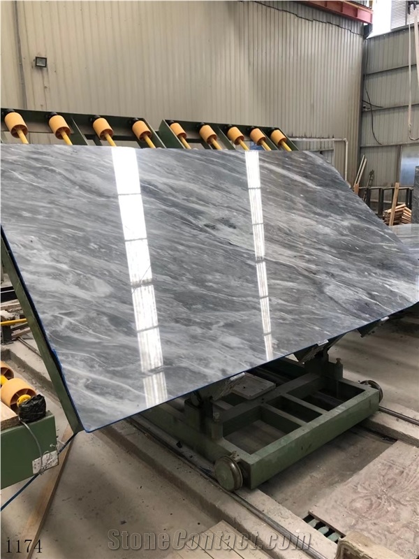 China Hilton Grey Marble Gray Stone Slab Tile