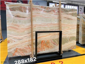 Iran Rainbow Onyx Multicolor Persian Slab In China Market