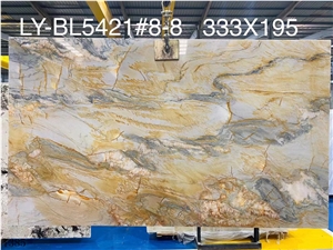 Jacaranda Oro Giallo Gold Quartzite Slab In China Market