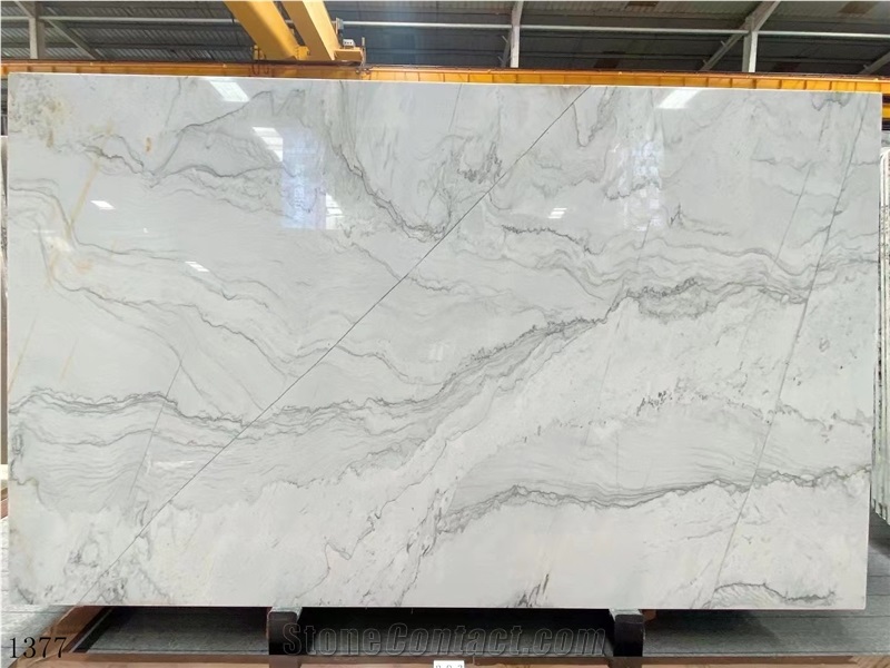 Super White Quartzite Eternity Slab In China Stone Market