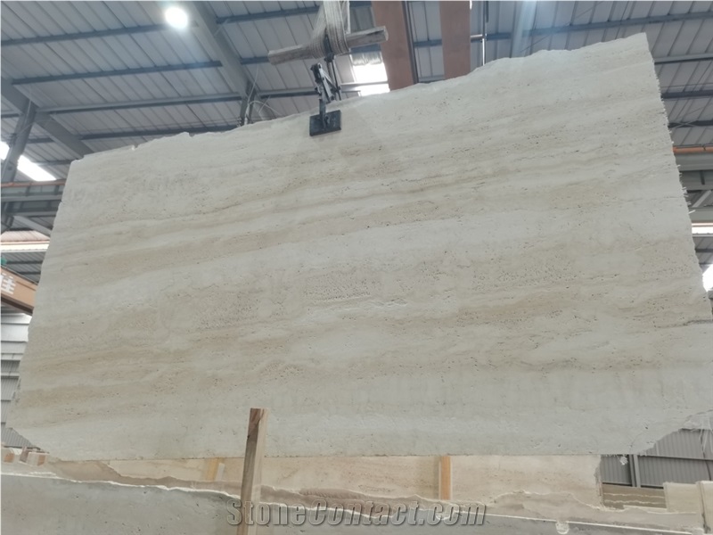 Building Material Italy Ivory White Travertine Big Slab
