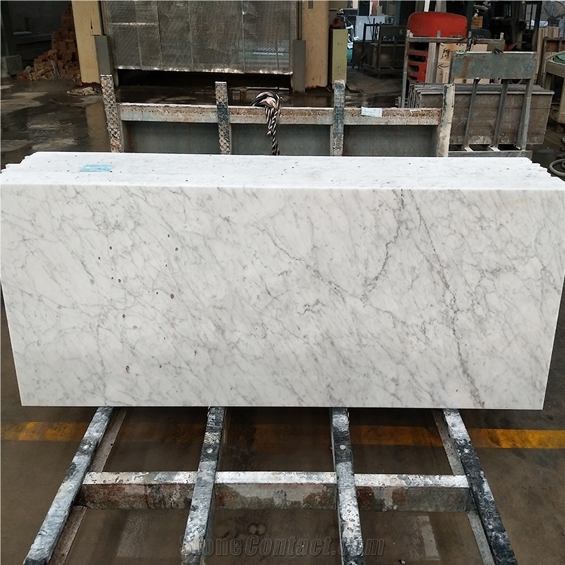 Customized Natural Stone Carrara Marble Kitchen Countertops