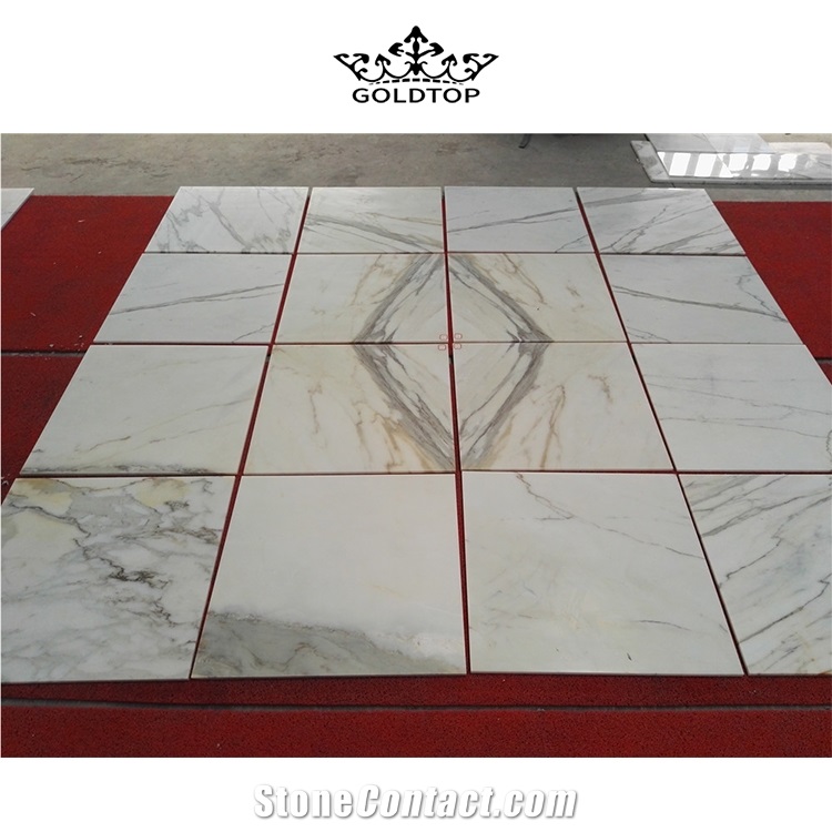 Natural Italian Calacatta Gold Vein Marble Floor Wall Tile