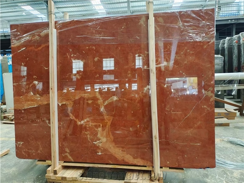 Natural Stone Decoration Red Marble  Big Slab
