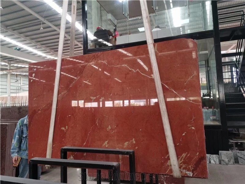 On Sale Rosso Colemandina Red Marble Big Slab from China