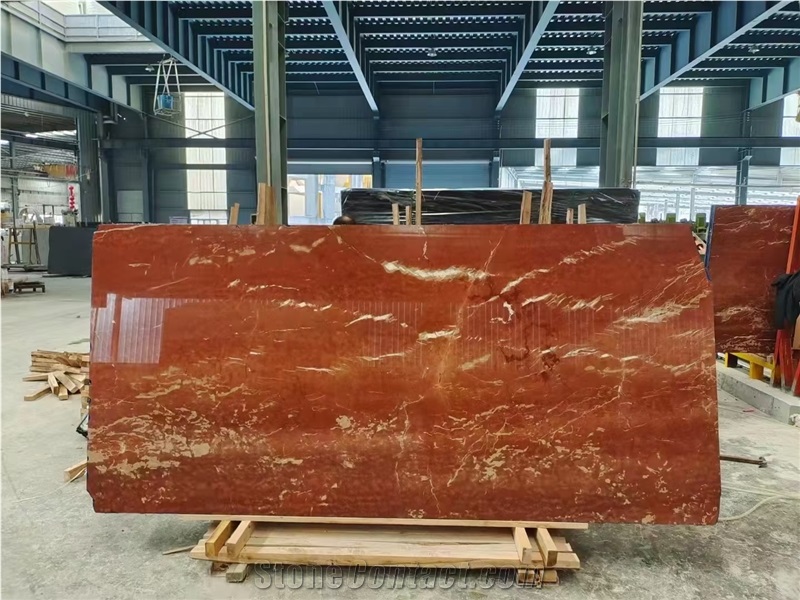 On Sale Rosso Colemandina Red Marble Big Slab from China