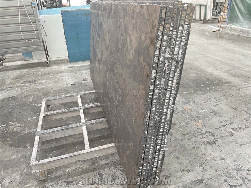 Wooden Marble Honeycomb Backed Stone Slab Wall Panels