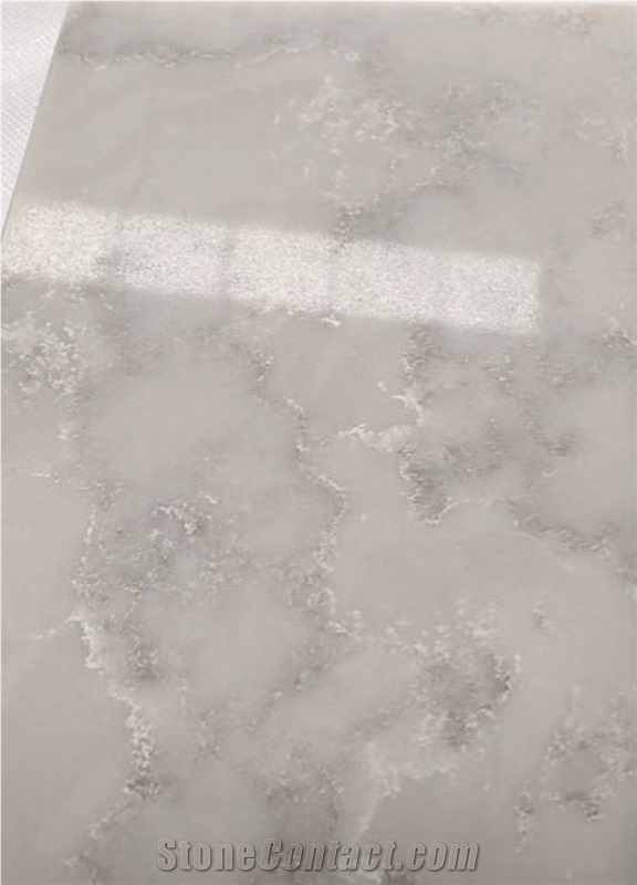 Hot Selling White Quartz With Cement Concrete Finish
