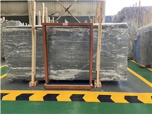 China Gray Waves Marble Slab Polish Floor Wall