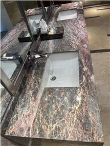 Italy Purple Marble Vanity Top