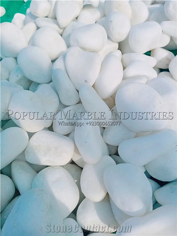 White Pebble Stone Pebbles Natural Round Snow White Pebble