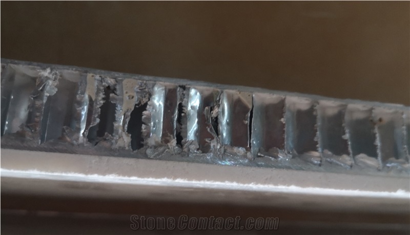 Crema Pinta Acm Aluminum Honeycomb Backed Composite Panel For Wall Cladding