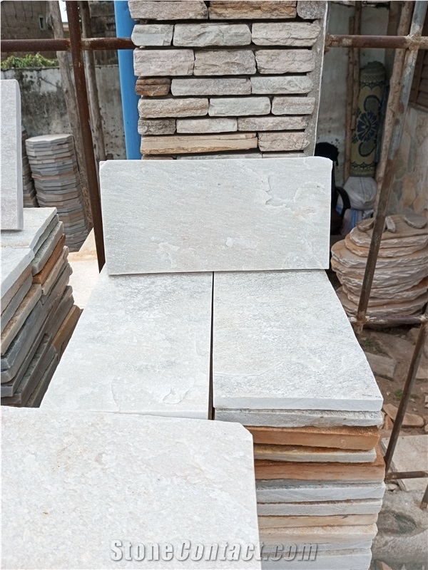 Benin S. White Quartzite Tiles from Benin
