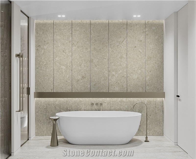 Hot Bathroom Area Shower Wall Engineered Marble