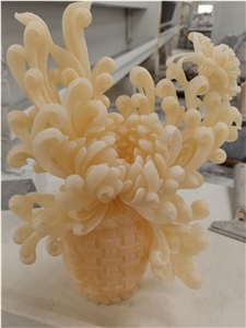 Customized Yellow Onyx Hand Carving Crafts