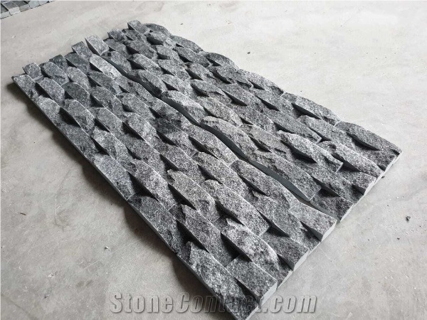 Special Black Wave Wall Panel Stone