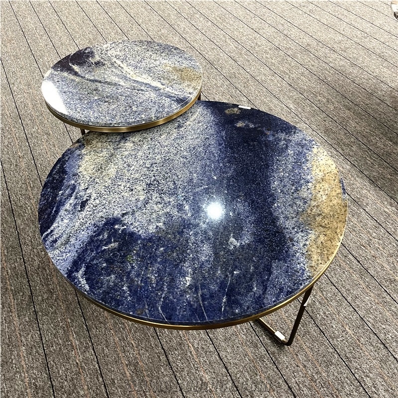 High Quality Azul Bahia Granite Coffee Table For Living Room