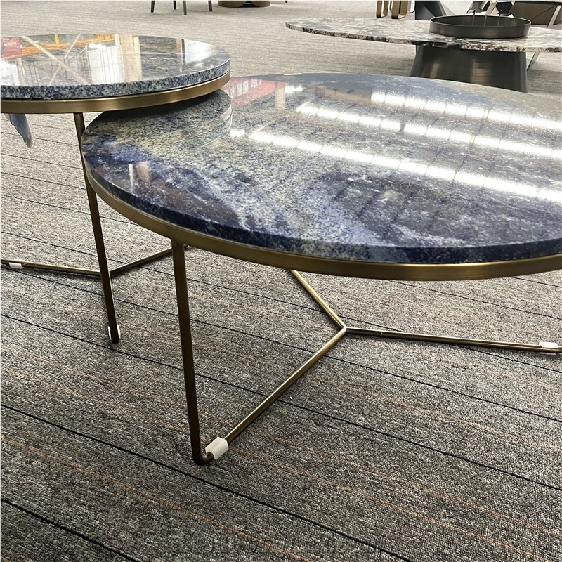 High Quality Azul Bahia Granite Coffee Table For Living Room