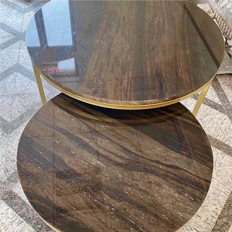 Natural Quicksand Brown Granite Table For Living Room Decor