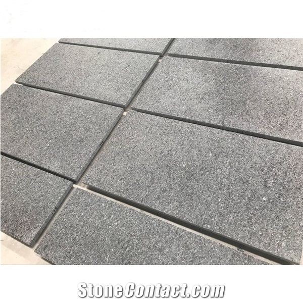 Angola Black Granite Tilesflamed And Brushed Slabs