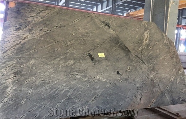 Silver Galaxy Grey Granite Rough Slabs For Kitchen