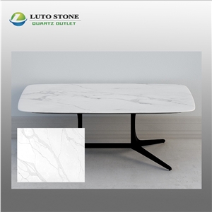 Calacatta White Quartz Table Top Quartz Desk Top Furniture