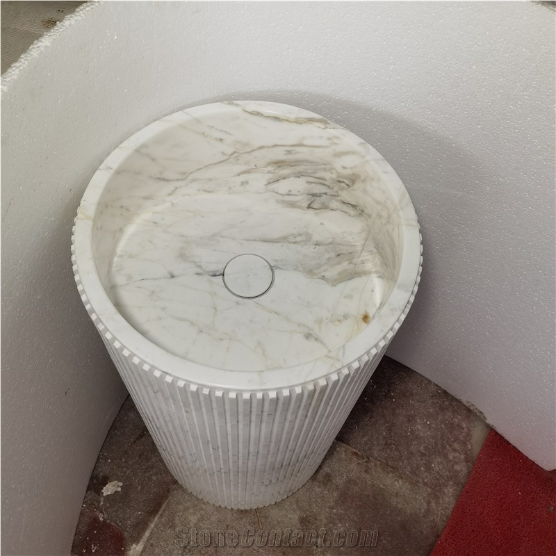Honey Onyx Bathroom Vessel Sink Stone Oval Wash Basin