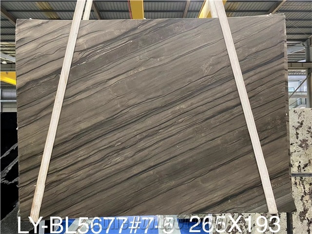 High Quality Polished Canada Wood Marble Slab Tile Brown