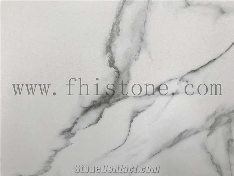 Calacatta White Statuary Honed Matt Sintered Stone Slab  1