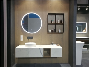 White Quartz Bathroom Wash Basin
