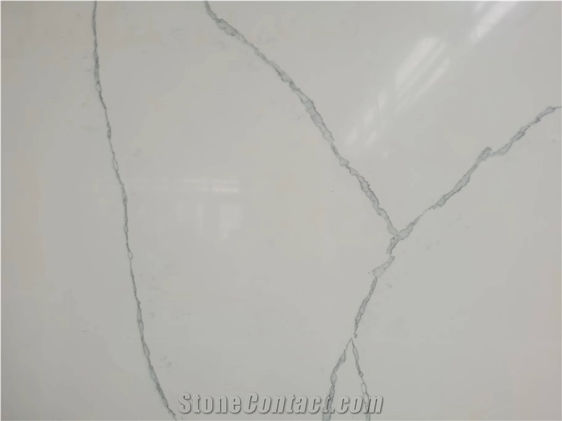Quartz  Calacatta White Series Oro Artificial Stone Slab