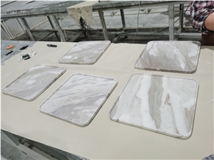 Bianco Monte Marble Jewelry Display Trays